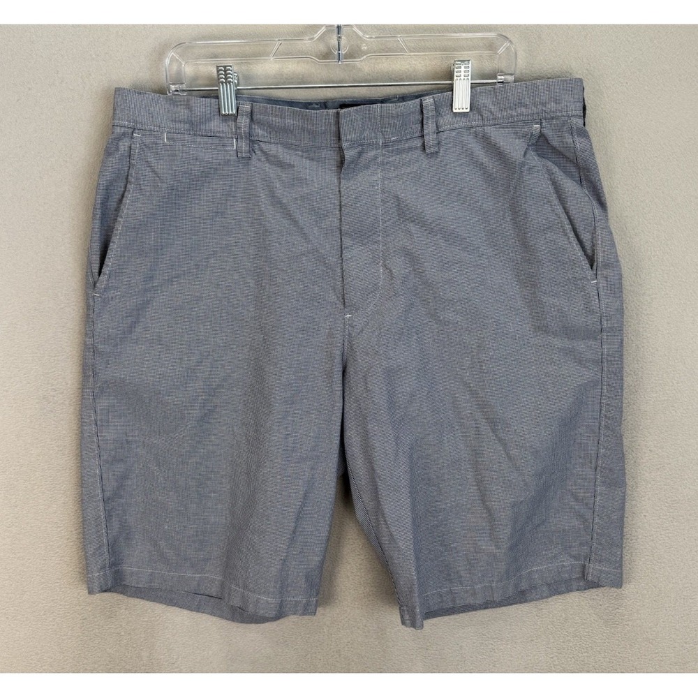 J. Crew Club Men's Size 36 x 10.5" Blue Houndstooth Lightweight Chino‎ Shorts